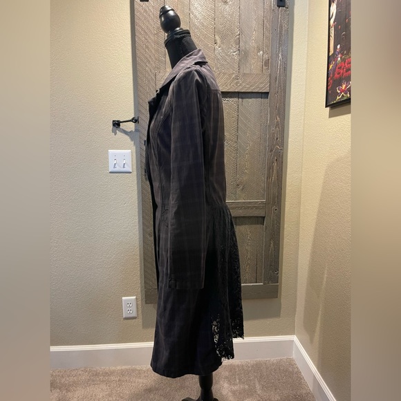 Free People Dark Gray Boho Vintage Maxi Jacket - Picture 4 of 8